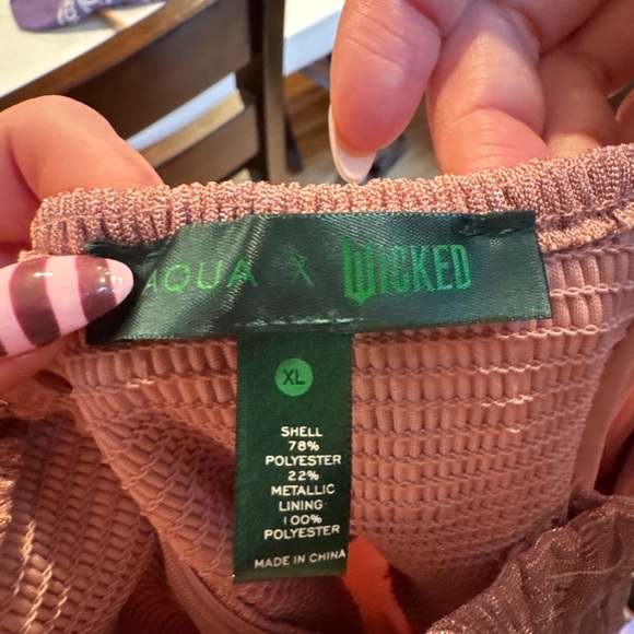 AQUA x Wicked Pink Shimmer Bustier Maxi Dress – XL – Bloomingdale’s Exclusive - Picture 3 of 4